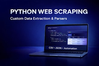 create a python web scraping script or data parser