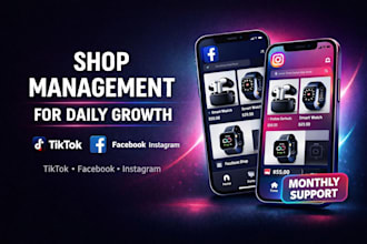 manage your tiktok shop or facebook shop for daily growth