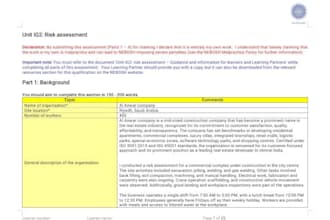 create workplace risk assessment and safety documentation