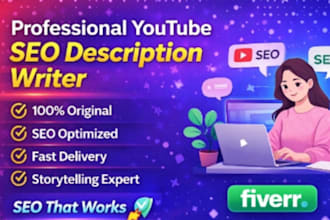 seo optimized youtube title description and tags