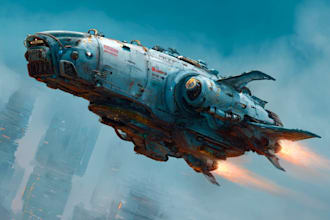 draw high quality spaceship concept