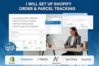 setup shopify order parcelwill shipstation 17track aftership synctrack track123