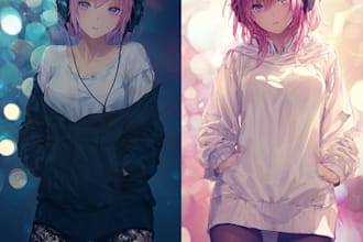 draw a professional anime illustration