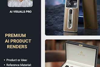 design realistic product renders for branding and ads