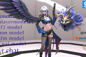 edit, create, port gmod playermodel,sfm model, vrc avatar, l42d, mmd, tf2 model