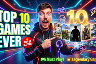 design amazing gaming thumbnails for youtube within 24 hours