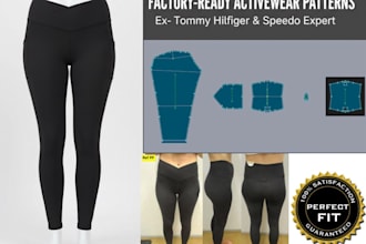 create factory ready activewear patterns and tech packs like tommy hilfiger
