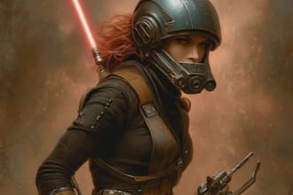 create epic sci fi and star wars inspired digital art
