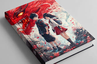 create illustrated fairytale book cover