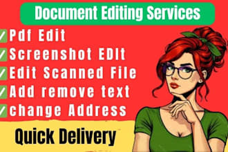 do photoshop text editing, text replace and document editing