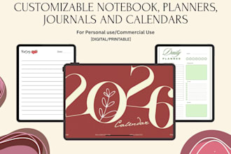 design ready to publish digital notebooks and KDP planners