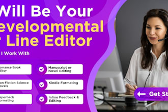developmental and line edit your fiction novel, fantasy, romance, kdp book edit