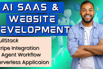 create ai website, saas app, ai mobile app, ai chat box and custom ai software