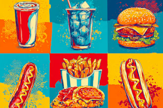 create vibrant pop art portraits in modern style