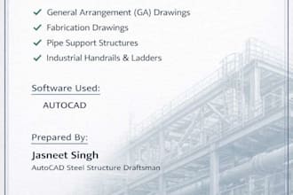 do autocad steel structure drawings ga fabrication and mto