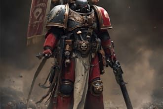 design a warhammer 40k character art