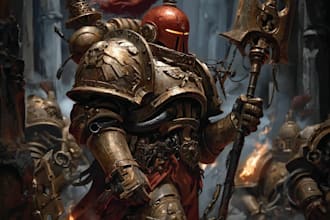 draw a warhammer 40k character art