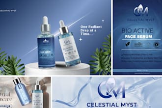 design luxury, modern skin care label and cosmetic packaging