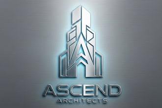 design a sleek and powerful skyscraper logo for your brand