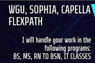 do assigned tasks, umpi, wgu, nursing, touchstone and sophia learning