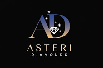 design a professional diamond logo for your brand