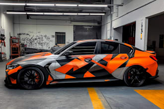 create car wrap design and vehicle branding ready for print