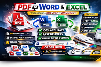 professionally convert PDF to word, excel or editable format
