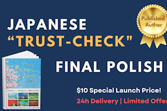proofread and polish japanese with manual author quality
