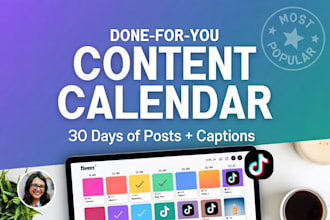 create a monthly social media content calendar done for you