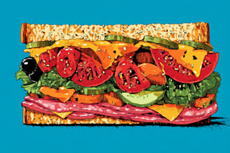 food pop art of your food pop art