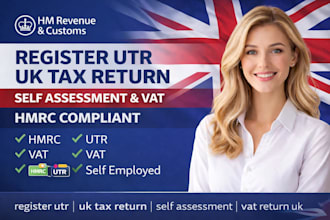 help register utr and file UK self assessment tax return, income taxes, vat