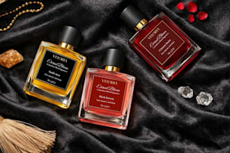 create luxury cosmetic, logo and perfume packaging with custom label