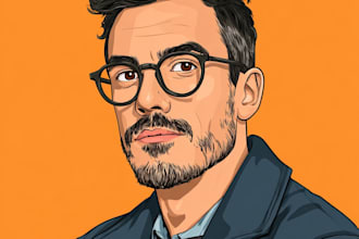 draw amazing vector cartoon portrait