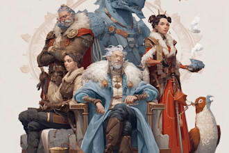 make a dnd party art or dnd character art
