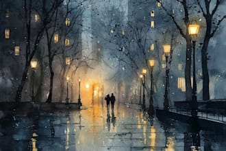 draw aesthetic watercolor scenery for your brand