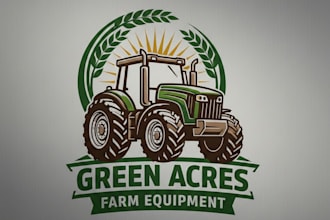 design a powerful and professional tractor logo for your brand