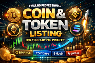 do professional coin listing and token listing for your crypto project