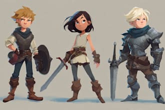design and draw 2d characters