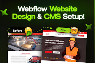 do webflow website design and cms setup