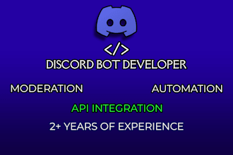 create a custom discord bot for automation, moderation, and more