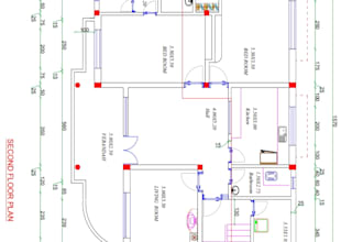 convert hand sketch or photo into 2d autocad drawing
