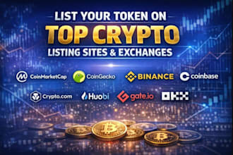 list your token on top crypto listing sites and exchanges