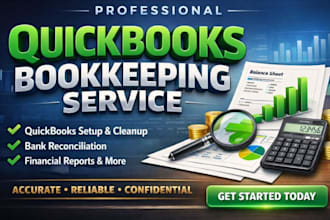 do quickbooks online bookkeeping, setup, cleanup, and bank reconciliation