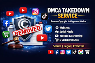 send dmca takedown notice to delete copyright infringement over all internet