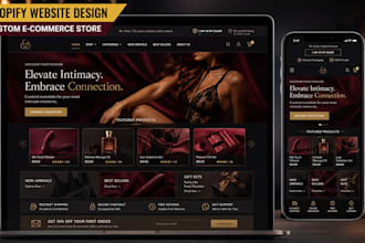 design SEO optimized adult shopify store adult toys lingerie website