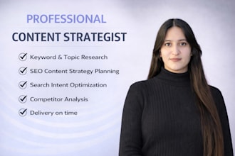 create content strategy, article writing and scriptwriting