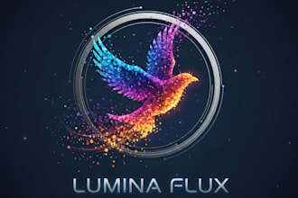 design a modern and dynamic particle logo for your brand