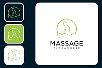 do professional massage and therapy logo design