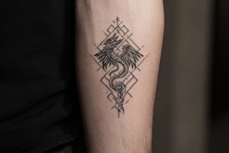 old school tattoo logo design