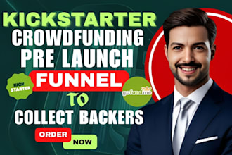 build kickstarter crowdfunding campaign pre launch funnel using webflow website